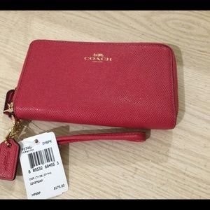 COPY - COACH LTH ZIP CLUTCH